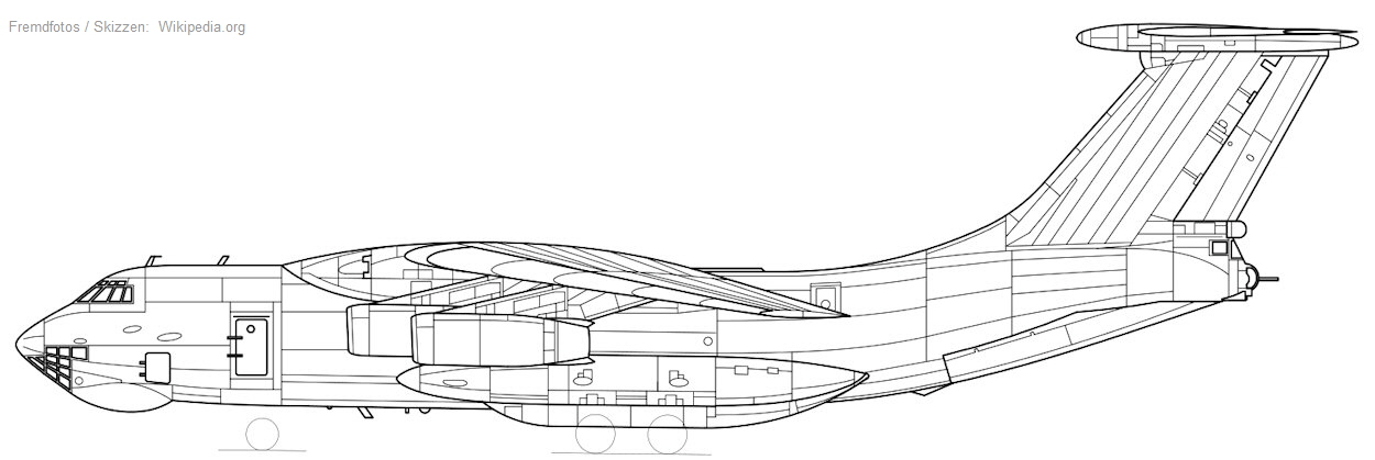 Ilyushin Il-76 - Skizze Seitenansicht