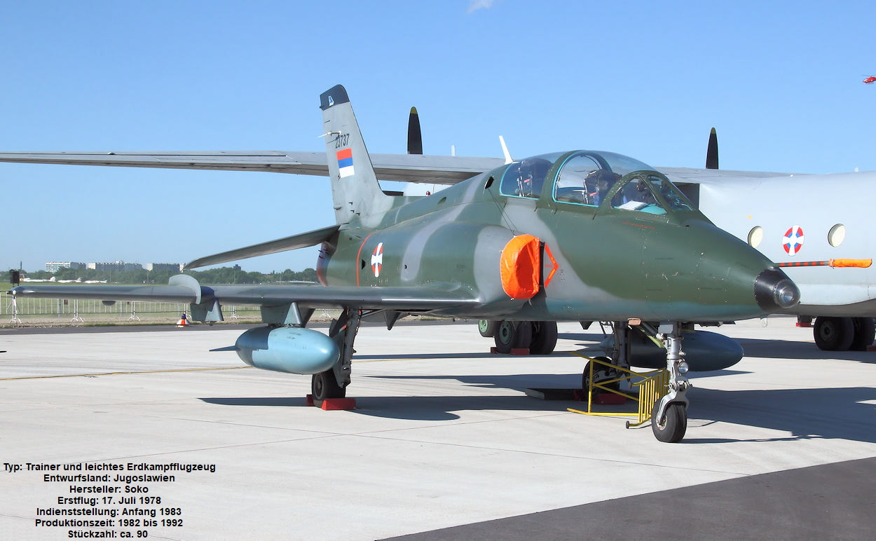 Soko G-4 Super Galeb - Jet-Trainer und leichtes Angriffsflugzeug aus dem ehemaligen Jugoslawien