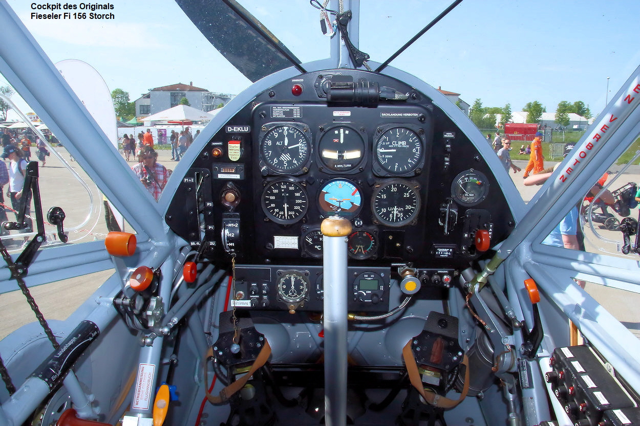 Fieseler Fi-156 Storch - Cockpitansicht