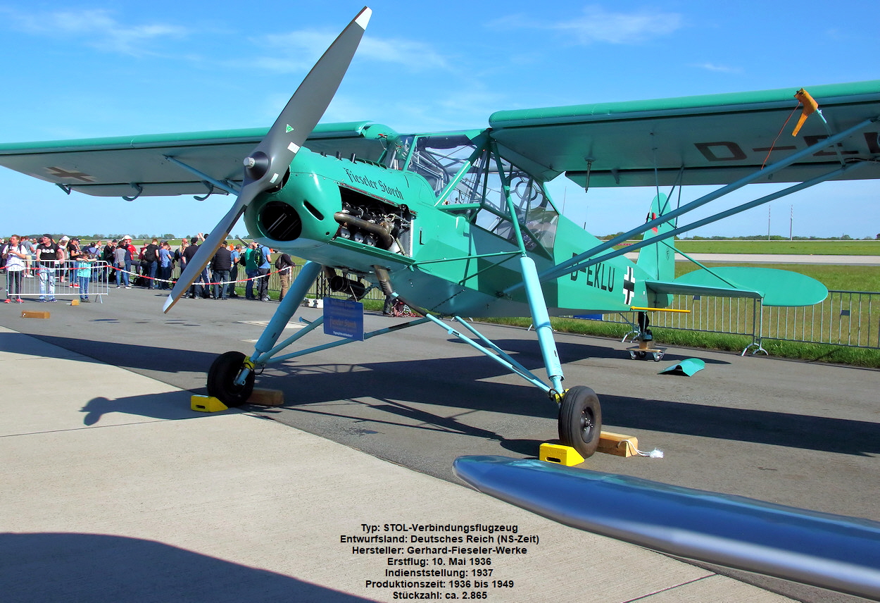 Fieseler Fi 156 Storch - Deutsches STOL-Flugzeug mit Reihenmotor