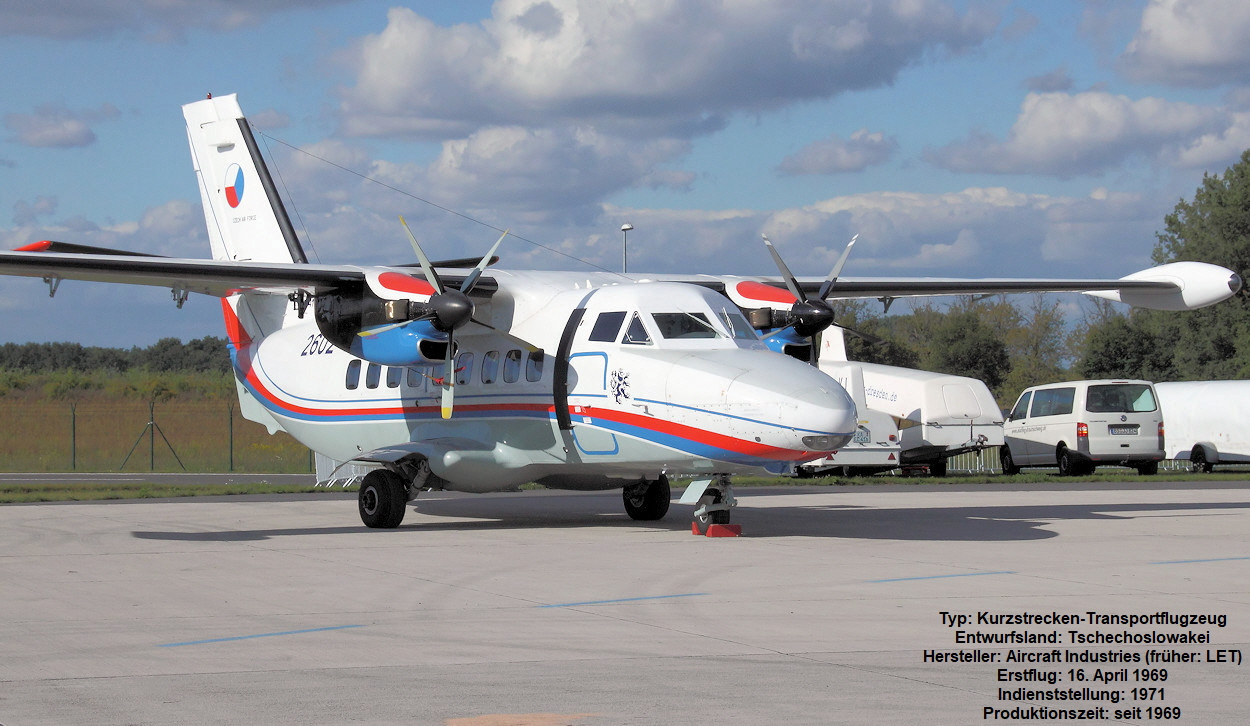 Let L-410 Turbolet - leichtes zweimotoriges Kurzstrecken-Transportflugzeug