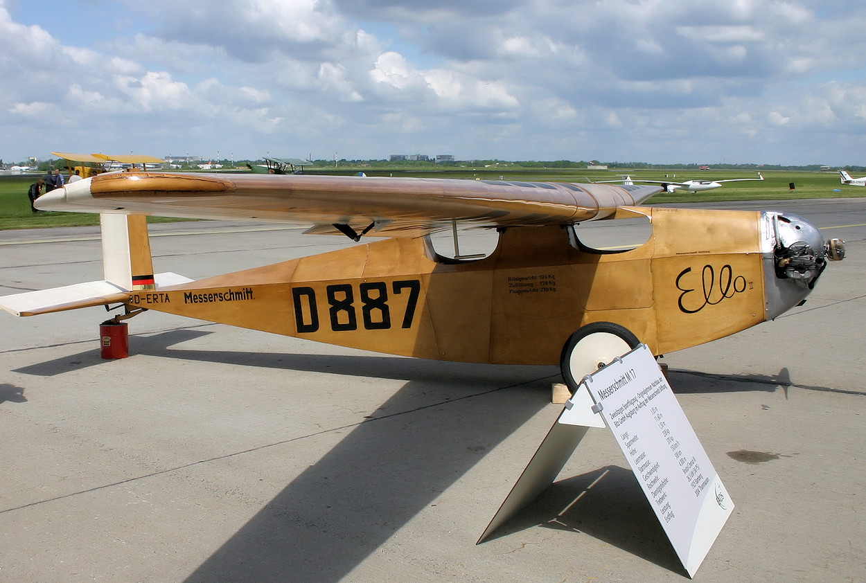 Messerschmitt M 17 - Das Flugzeug wurde 1925 komplett aus Holz baut