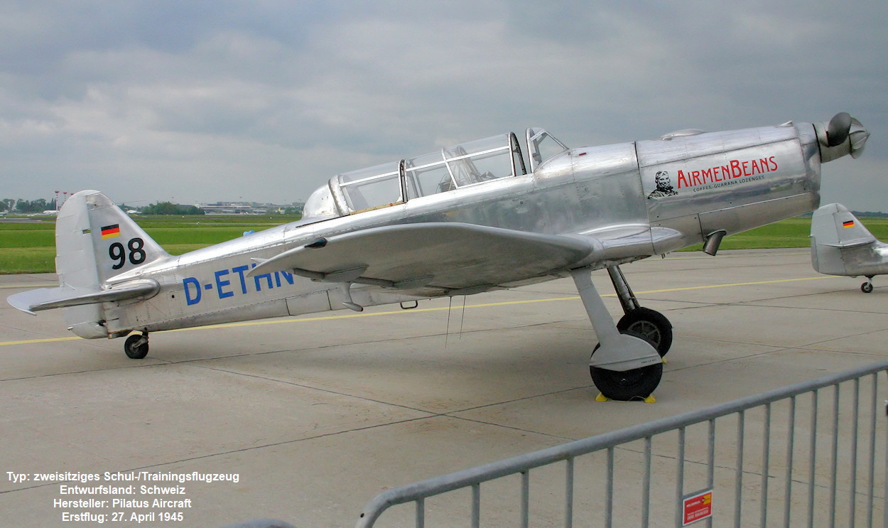 Pilatus P2 - Trainingsflugzeug der Schweiz von 1948