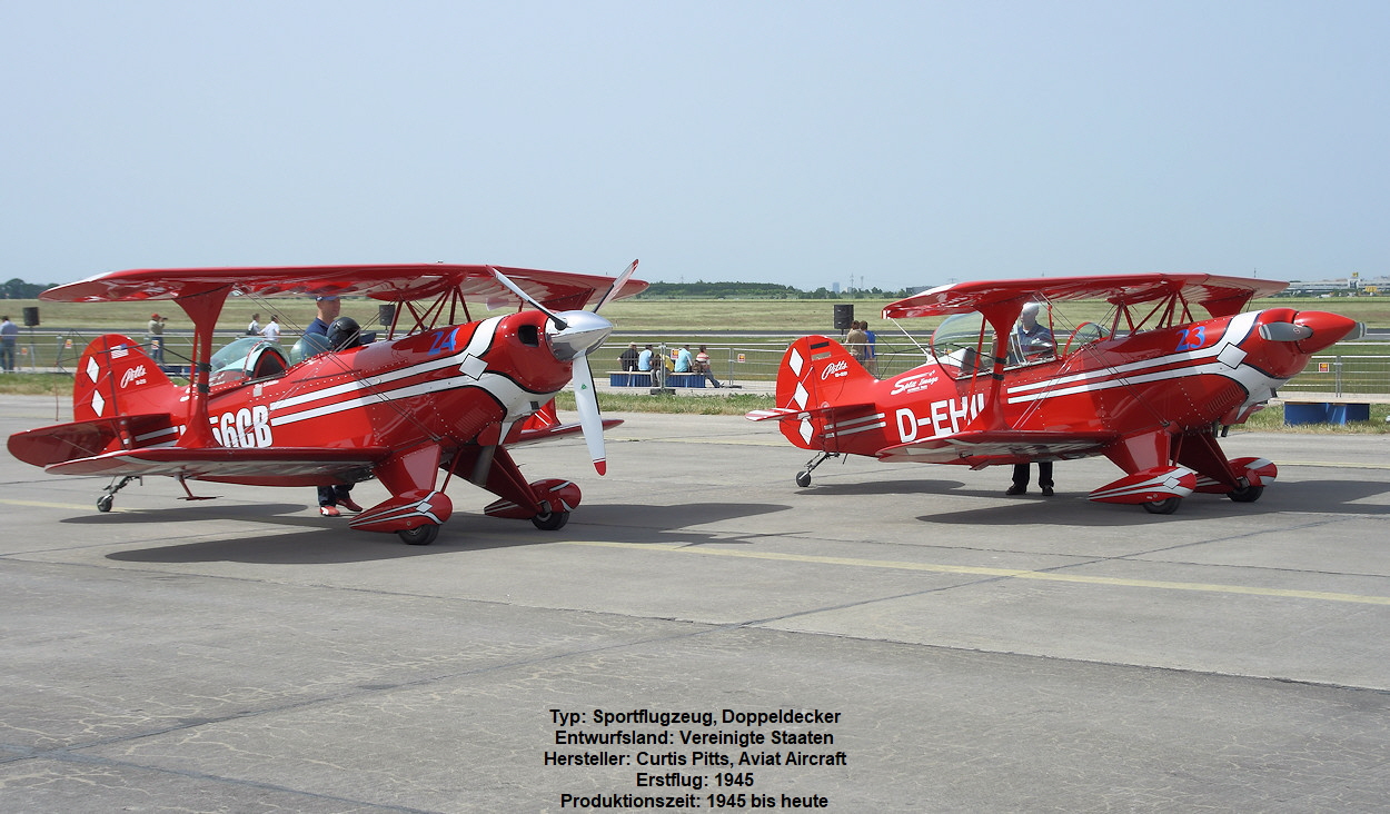 Pitts S-2S und Pitts S-2B - die Doppeldeckerflugzeuge sind ein Synonym für Kunstflug