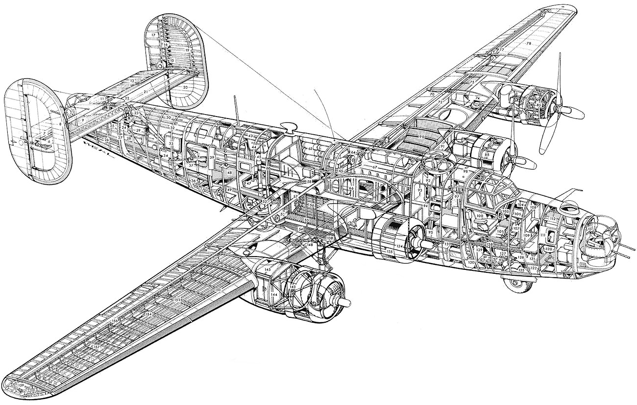 Consolidated B-24 Liberator - Skizze