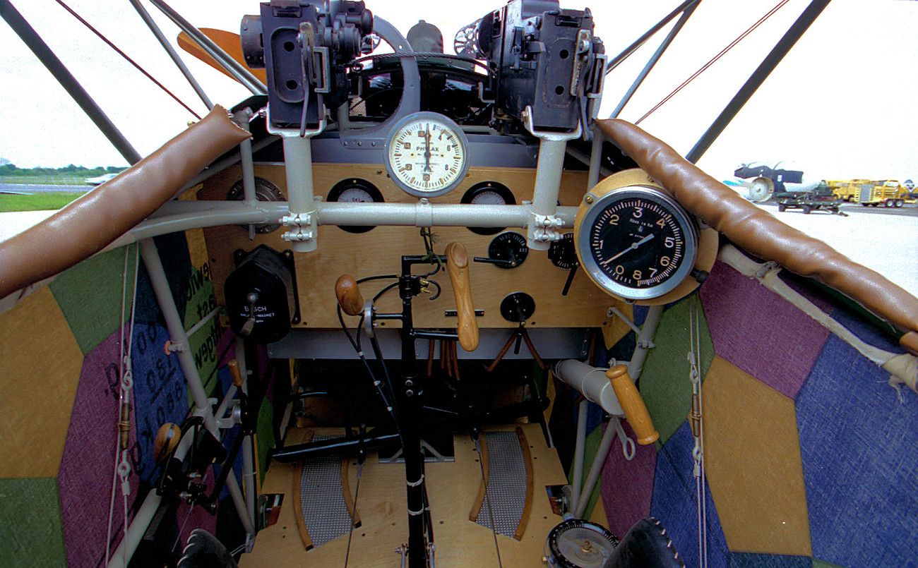 Fokker D. VII - Cockpitansicht