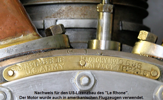 US-Lizenzbau des Umlaufmotors Le Rhone
