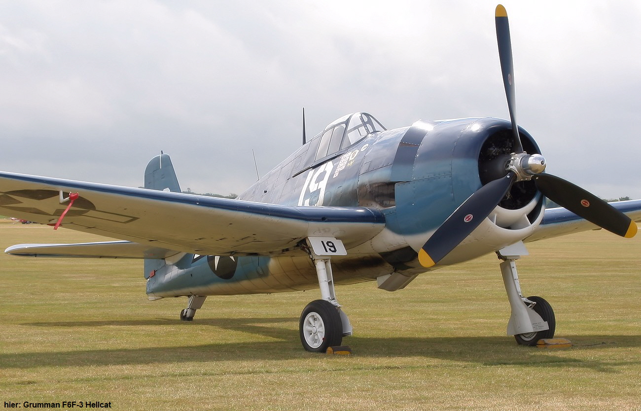 Grumman F6F Hellcat - trägergestütztes Jagdflugzeug der USA