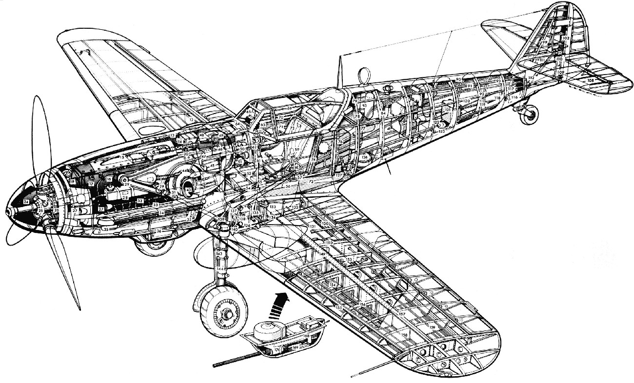 Messerschmitt Bf 109 - Skizze