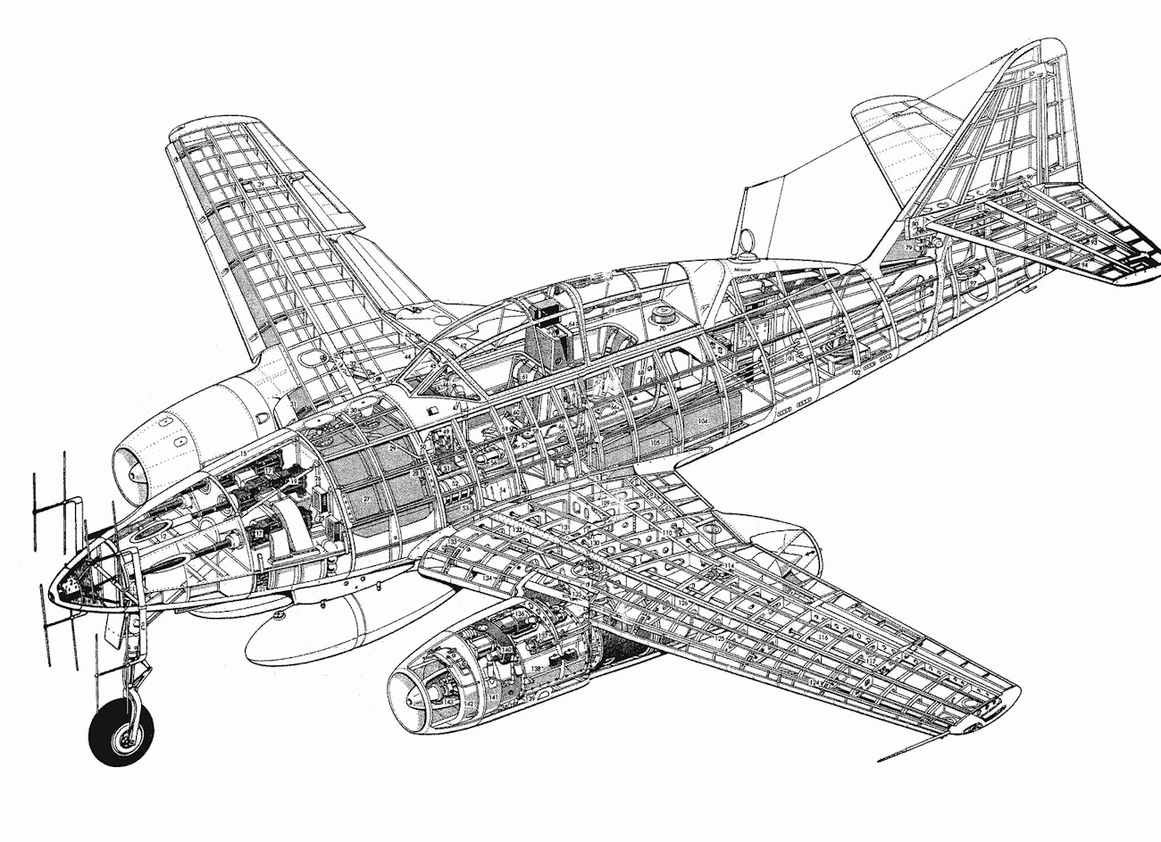 Messerschmitt Me 262 - Skizze