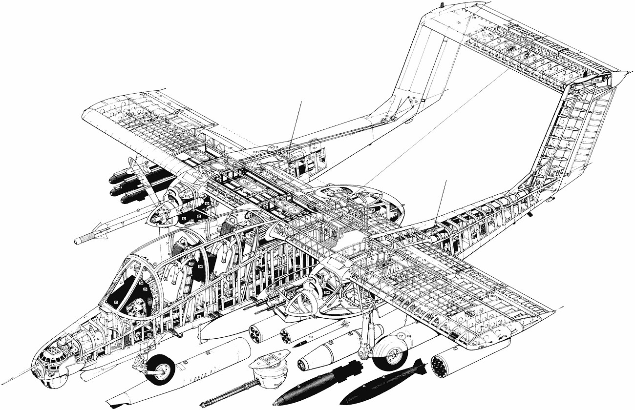 Rockwell OV-10 Bronco - Zeichnung