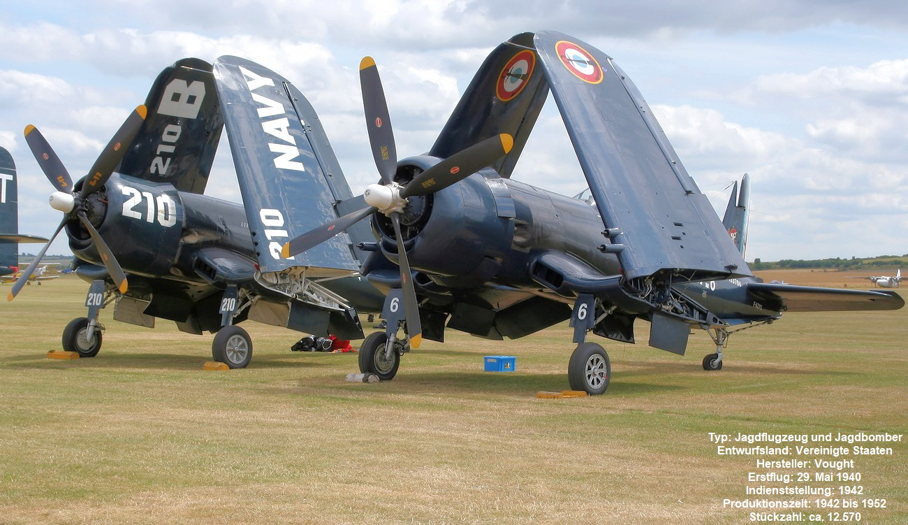 Vought F4U-4 Corsair - Das Kampfflugzeug hat einen Propellerdurchmesser von 4 Meter !