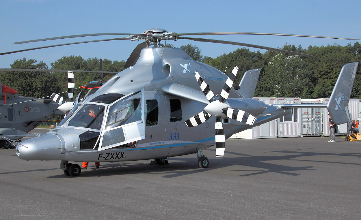 Eurocopter X3 - Hybridkonstruktion zwischen Hubschrauber und Propellerflugzeug
