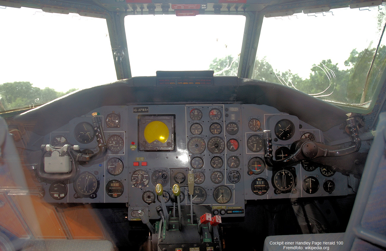Handley Page Herald 100 - Cockpit
