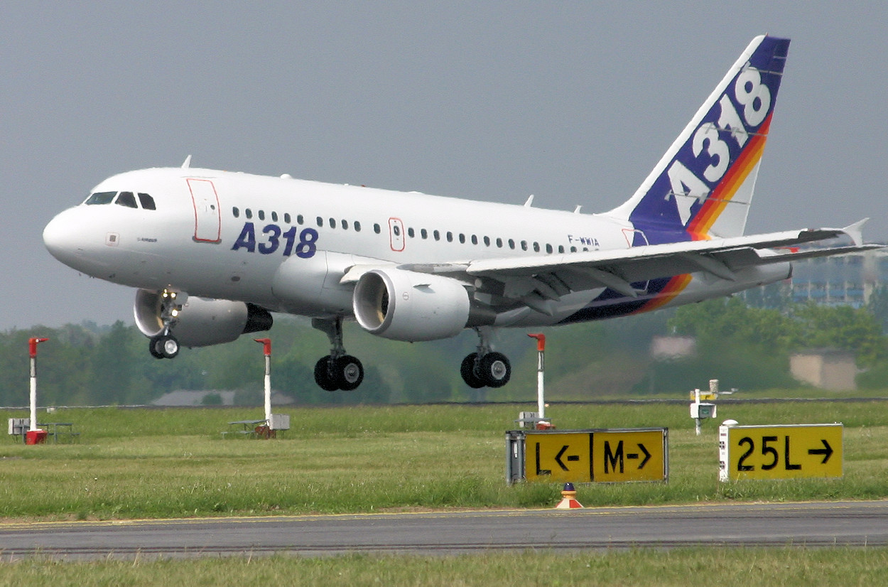 Airbus A318 - Landung