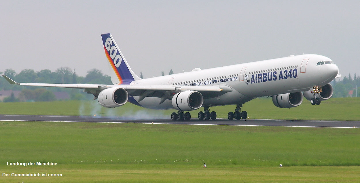 Airbus A340-600 - Landung