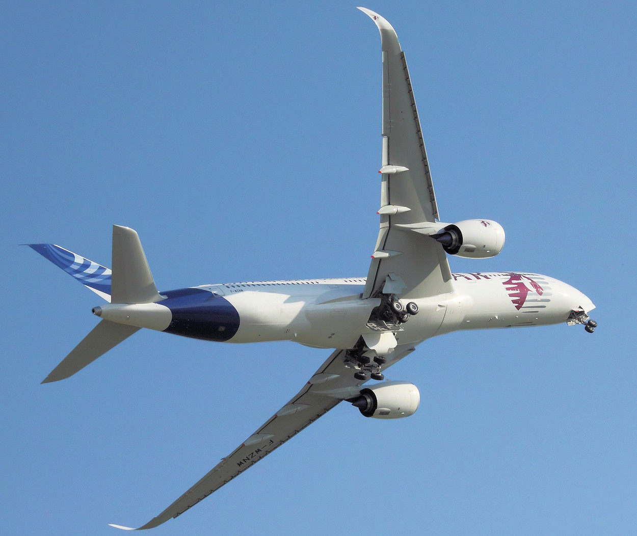 Airbus A350 - Qatar Flugansicht