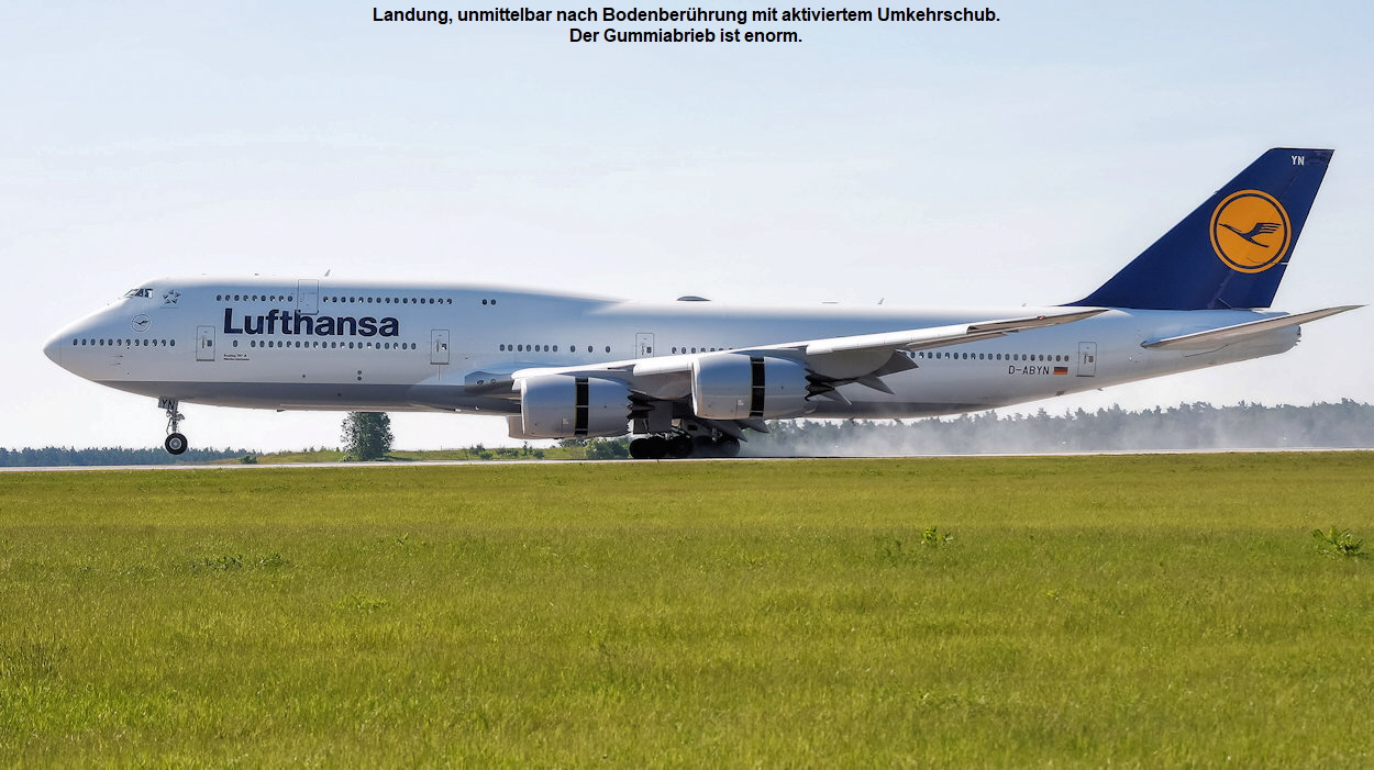 Boeing 747-8 Intercontinental - Landung