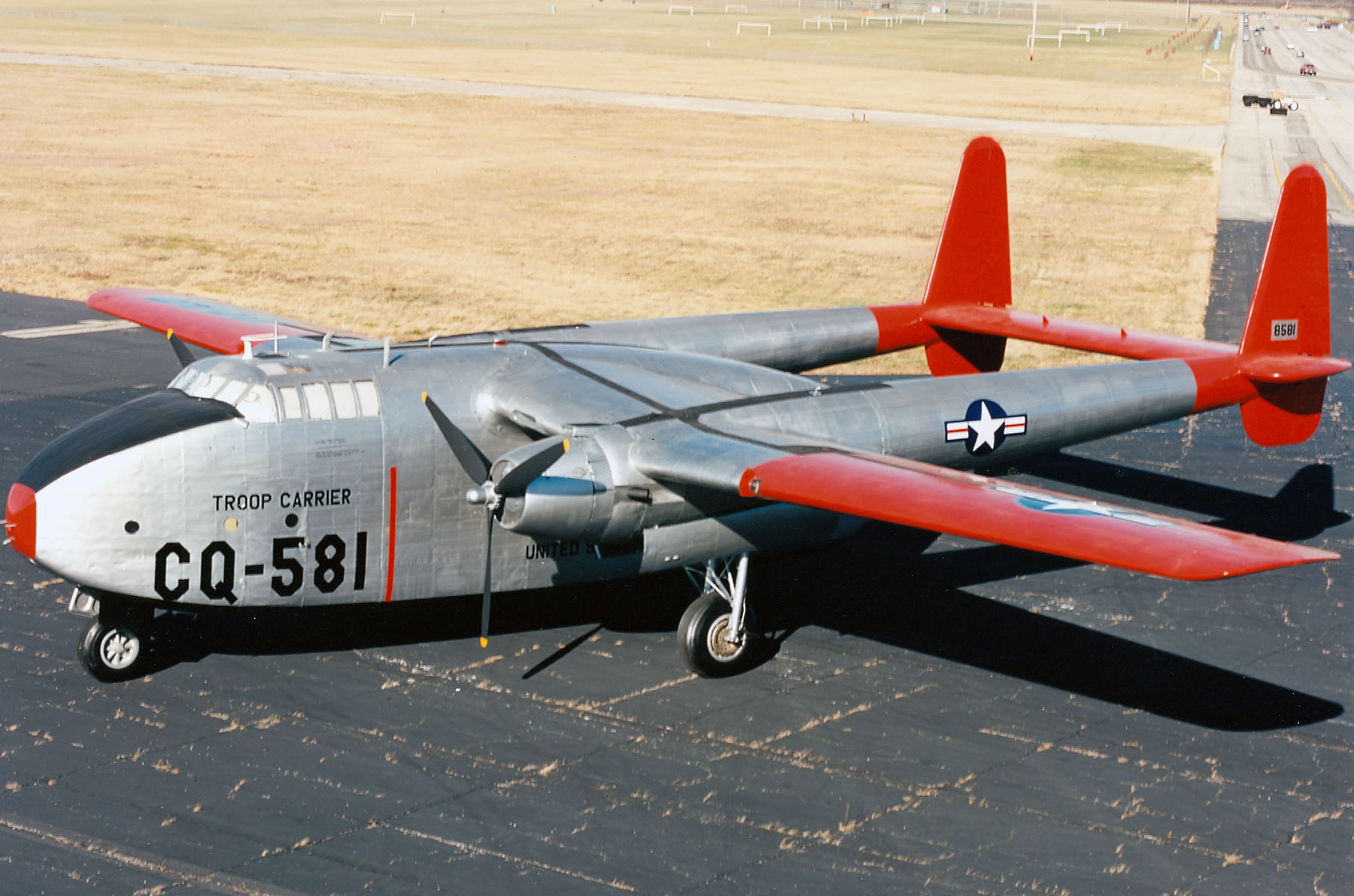 Fairchild C-82 Packet at the National Museum of the United States Air Force