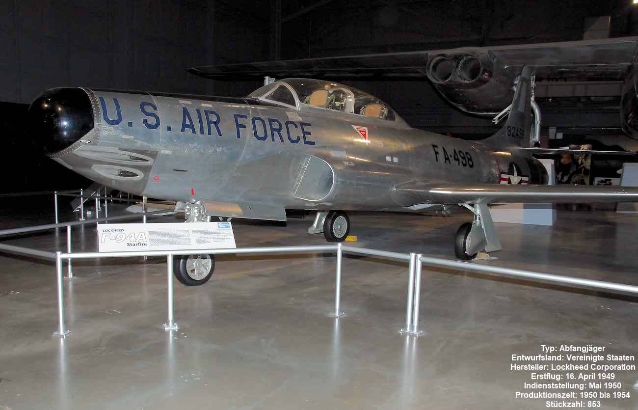 Lockheed F-94A Starfire - Der erste Allwetter-Abfangjäger und der erste US-Kampfjet mit Nachbrenner