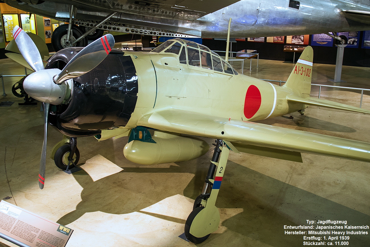 Mitsubishi A6M2 Zero Japanisches Flugzeug