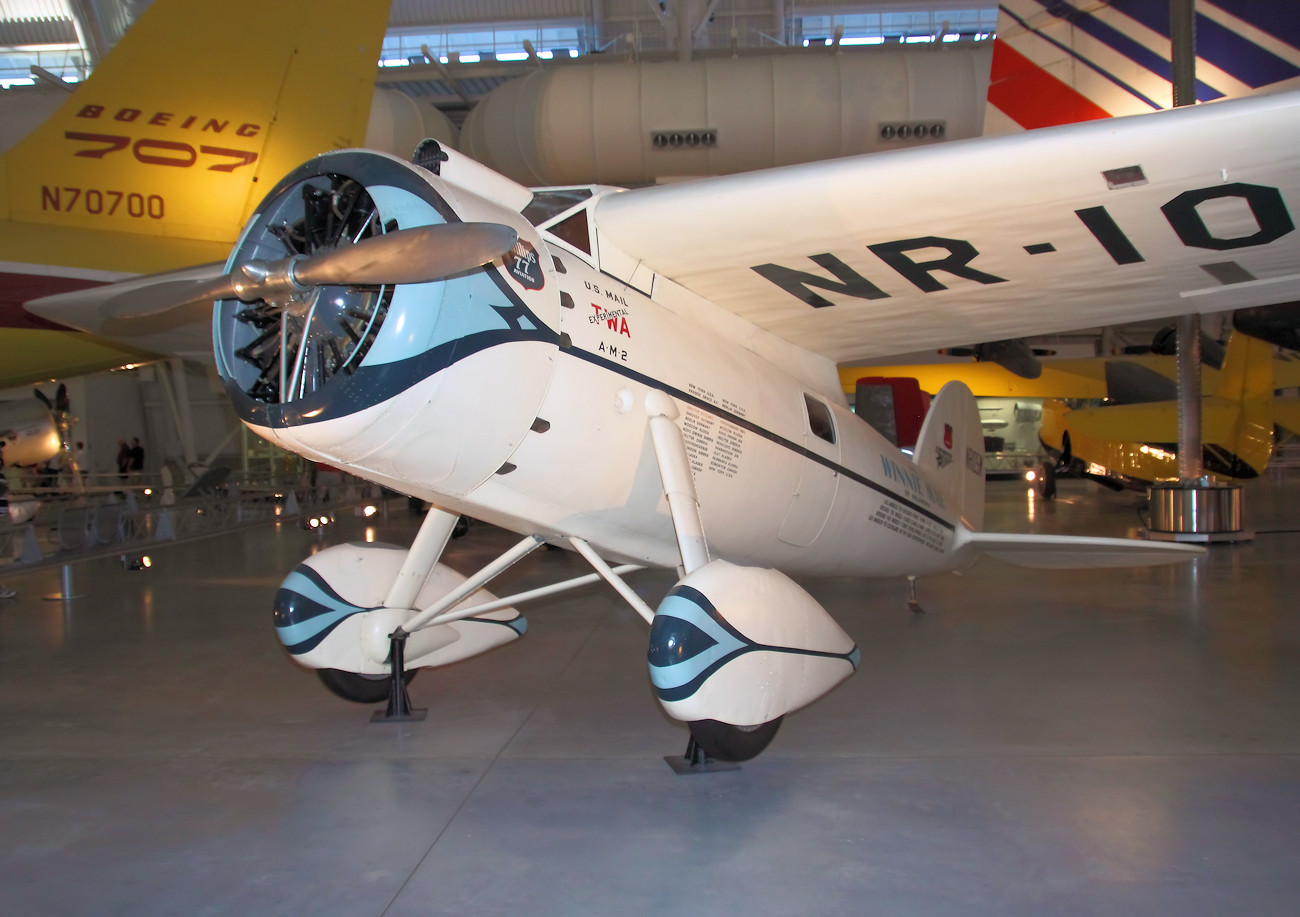 Lockheed 5C Vega - Wiley Post flog 1931 in 8 Tagen um die ganzen Welt