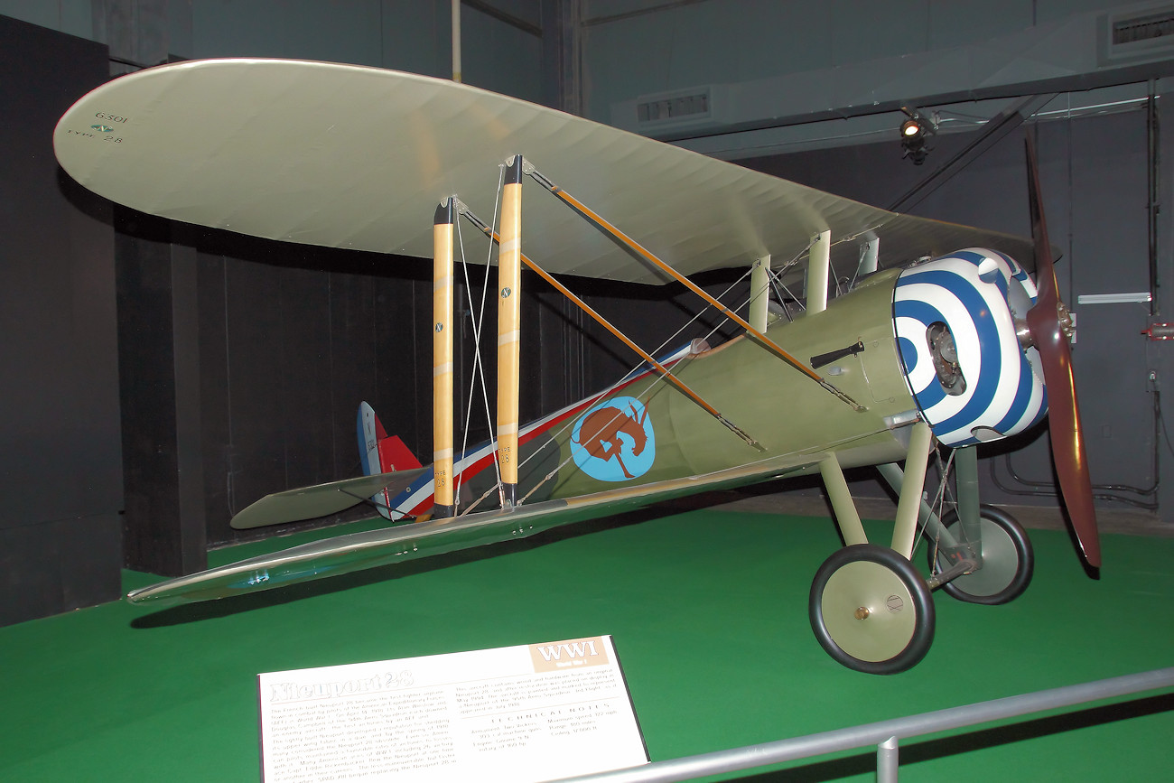 Nieuport 28 - Das erste US-Kampfflugzeug wurde von der American Expeditionary Force im 1. Weltkrieg geflogen