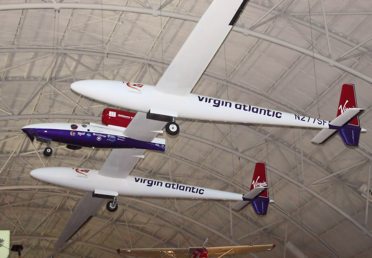 Virgin Atlantic Global Flyer - Steve Fossett startete, um die Erde in einem Nonstop-Flug zu umrunden